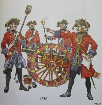 Artillerister anno 1750 - B. Walbom-Pramvig